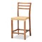 Baxton Studio Arthur MidCentury Modern Walnut Brown Mahogany Wood and Natural Rattan Counter Stool 212-12811-ZORO - alternate 7